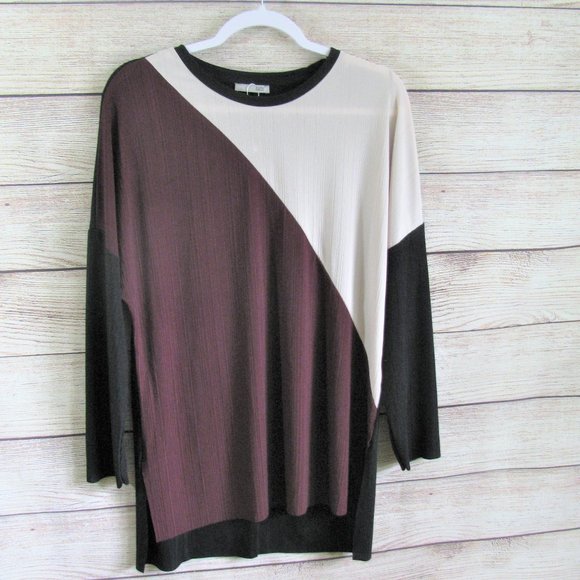 Zara W/B Collection Color Block Blouse - Picture 3 of 10